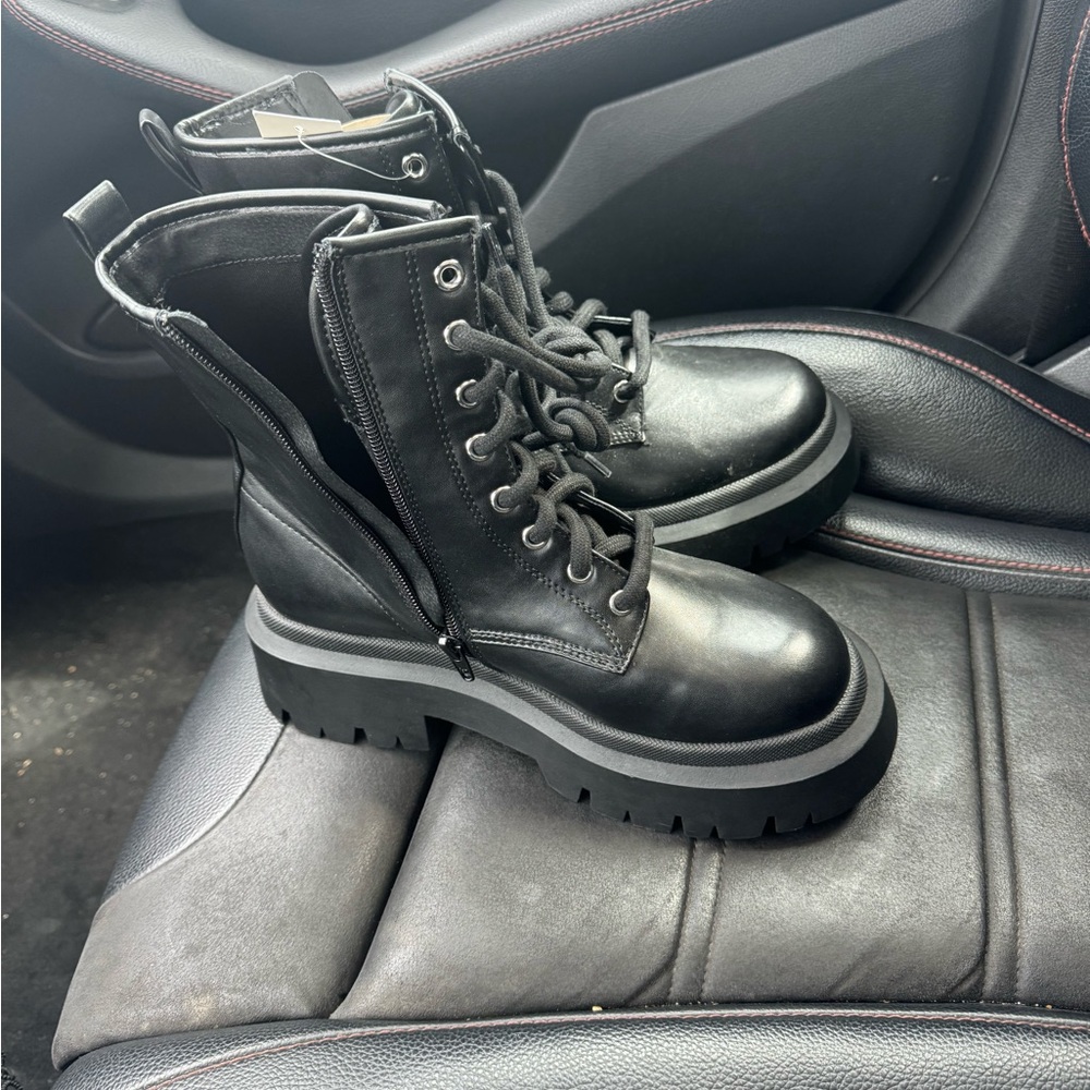 No Boundaries Black Combat Boots